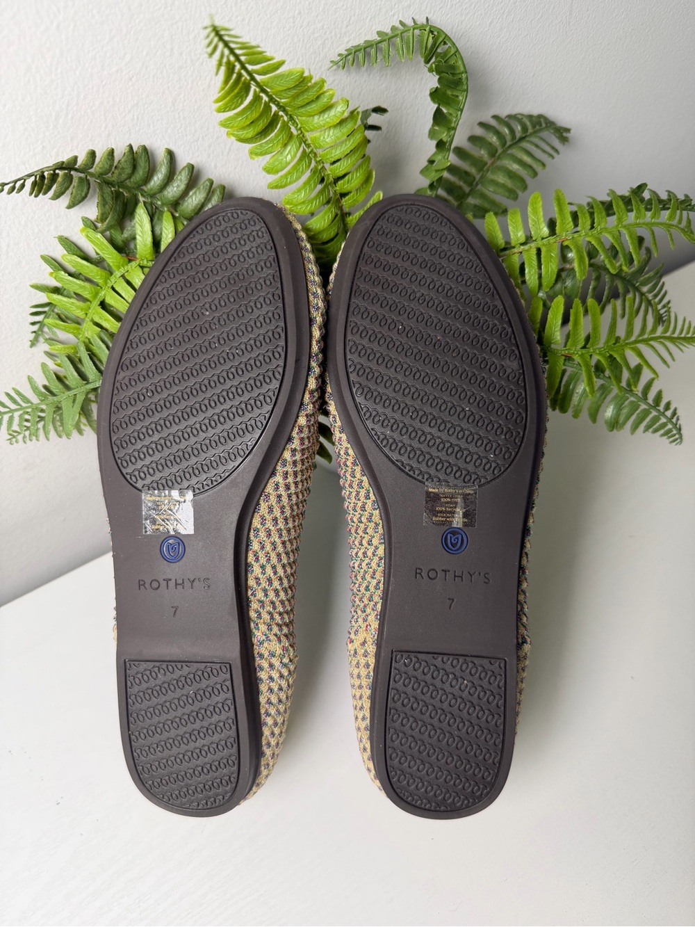 NWOT Rothy's Multi Metallic Sparkling Limited Edition Round Loafer Flats Sz 7 - Picture 8 of 10